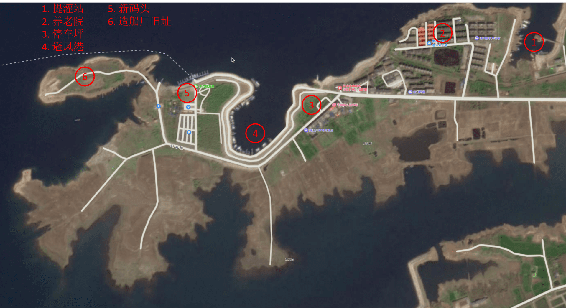 宋岗码头卫星地图